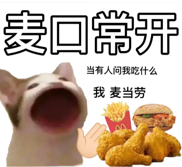 麦口常开当有人问我吃什么我麦当劳
