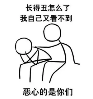 长得丑怎么了我自己又看不到恶心的是你们