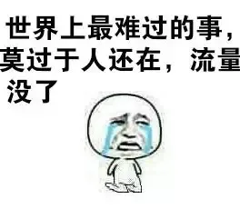 世界上最难过 的事莫过于人还在，流量没了