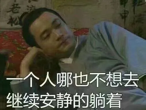 一个人哪也不想去，继续安静的躺着
