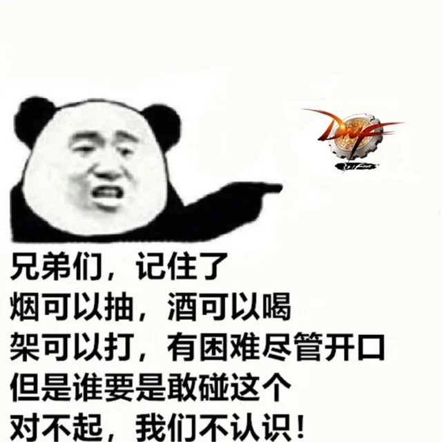 兄弟们,记住了烟可以抽,酒可以喝架可以打,有困难尽管开口但是谁要是敢碰这个对不起,我们不认识(DNF)