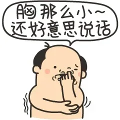 胸那么小，还好意思说话（恶搞大叔版）_动图_大叔