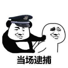 最近流行的「当场逮捕」表情包