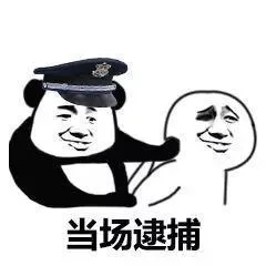 最近流行的「当场逮捕」表情包