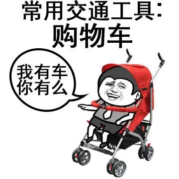 常用交通工具：购物车（我有车，你有么？）