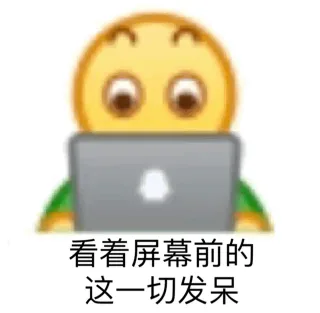 看着屏幕前的这一切发呆