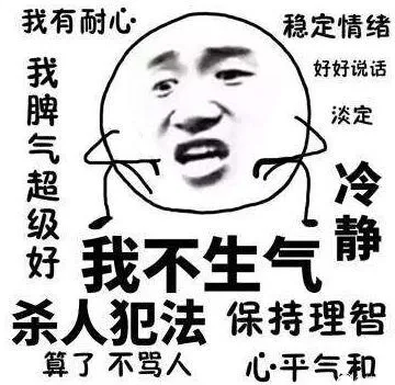 我不生气！我超有耐心！我脾气超级好，杀人犯法！算了 不骂人，保持理智 心平气和 稳定情绪，好好说话，淡定冷静（张学友版）