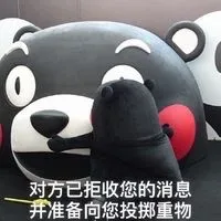 对方已拒收您的消息（熊本熊）_表情头牌_动图_熊本熊_搞笑_萌萌哒_可爱_卡通