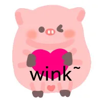 猪猪表情包 wink爱心（猪猪表情包 wink爱心）