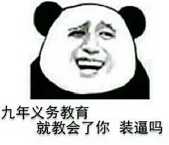 九年义务教育教会了你 装逼吗