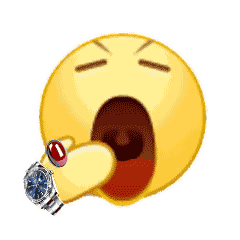 emoji 戴红宝石打哈欠