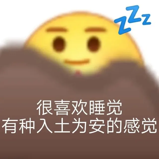 很喜欢睡觉有种入土为安的感觉（很喜欢睡觉有种入土为安的感觉）