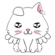 白色萌萌哒小猫咪_猫咪_可爱_萌萌哒_卡通表情包