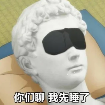 你们聊，我先睡了（石膏表情包）（你们聊，我先睡了（石膏表情包））