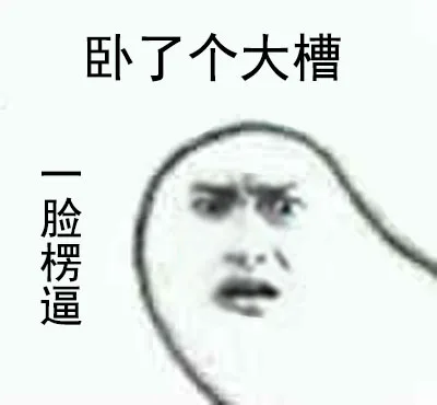卧了个大槽，一脸楞逼