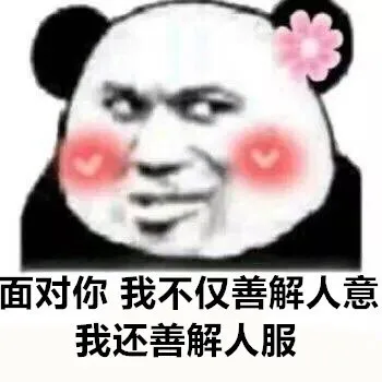 面对你我不仅善解人意我还善解人服