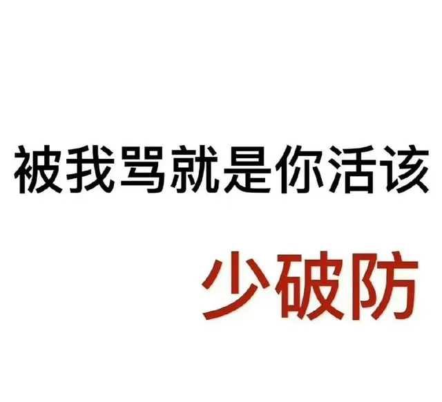 被我骂就是你活该少破防（被我骂就是你活该少破防）
