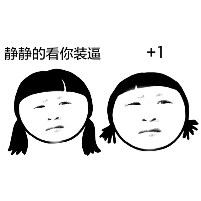 静静的看你装逼，+1