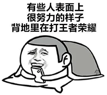 有些人表面上很努力的样子，背地里在打王者荣耀