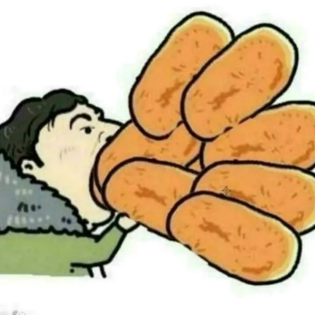 王思聪吃一堆热狗