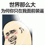 世界那么大，为何你只在我面前装逼（世界那么大，为何你只在我面前装逼）