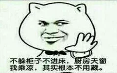 不躲柜子不进床，厨房天窗我乘凉，其实根本不用藏