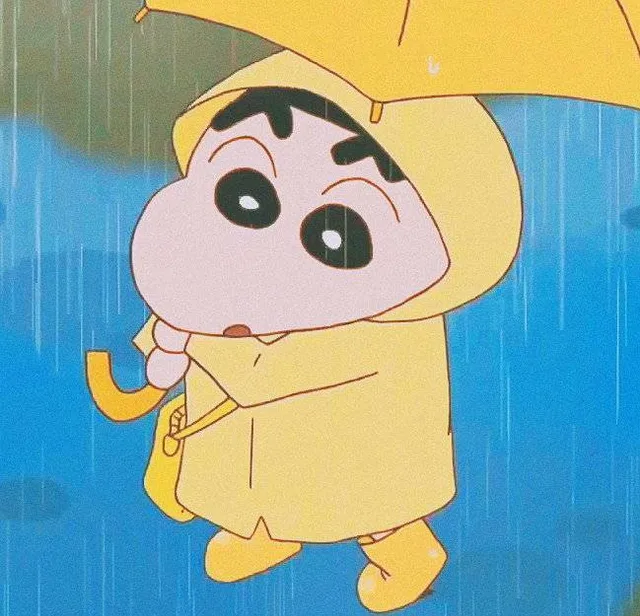 蜡笔小新下雨打伞头像（蜡笔小新下雨打伞头像）