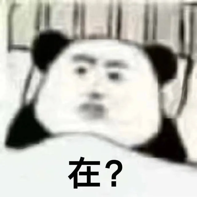在？（熊猫头表情包）