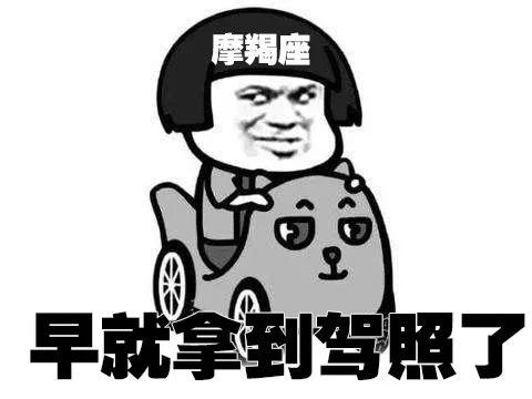摩羯座早就拿到驾照了