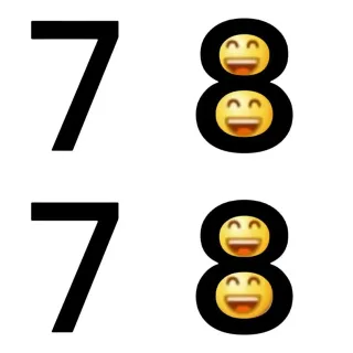 阴阳怪气数字小黄脸表情包_emoji表情包