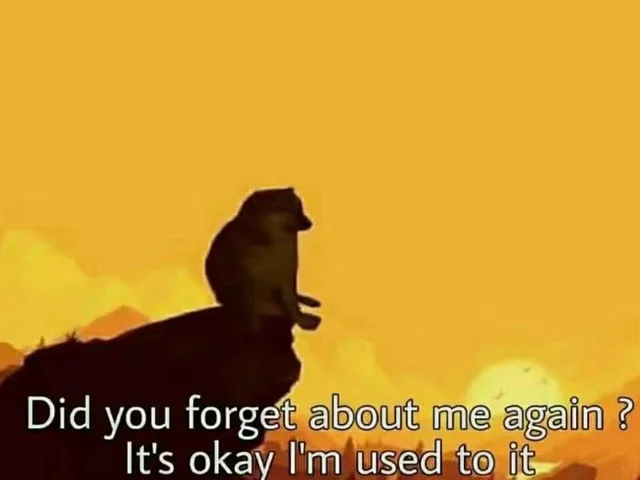 did you forget about me again? it is okay iam used to it
