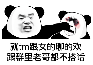 就tm跟女的聊的欢跟群里老哥都不搭话