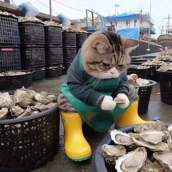 猫猫撬生蚝（猫猫撬生蚝）
