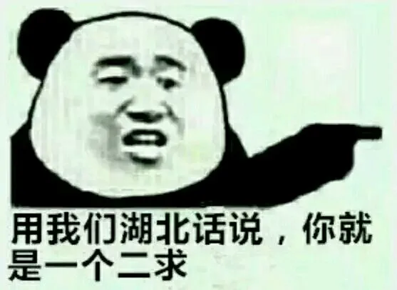 用我们湖北话说，你就是一个二求