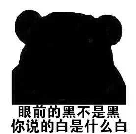 眼前的黑不是黑，你说的白是什么白