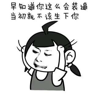 早知道你这么会装逼 当初就不该生下你