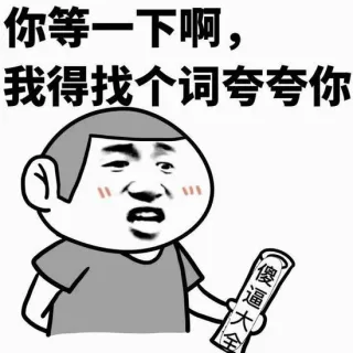 你等一下啊，我得找个词夸夸你