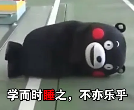 学而时睡之，不亦乐乎（学而时睡之，不亦乐乎）