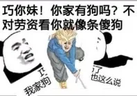 巧你妹！你家有狗吗？不对劳资看你就像条傻狗！