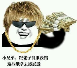 小兄弟，跟老子混准没错，这些纸拿去擦屁股吧（小兄弟，跟老子混准没错，这些纸拿去擦屁股吧）