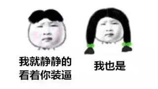 我就静静的看着你装逼。我也是