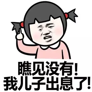 瞧见没有！我儿子出息了！