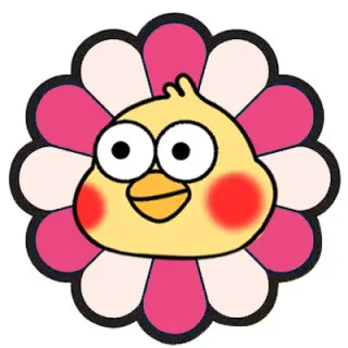 鹦鹉兄弟七彩太阳花头像（红色）