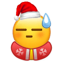 滴汗小黄脸圣诞衣圣诞帽表情包
