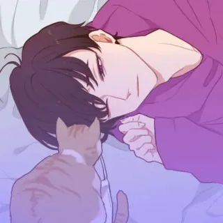 男生头像+猫咪
