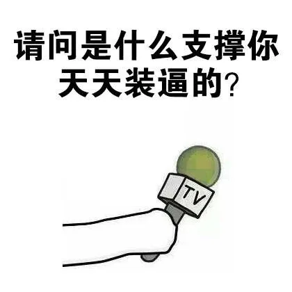请问是什么支撑你天天装逼的？
