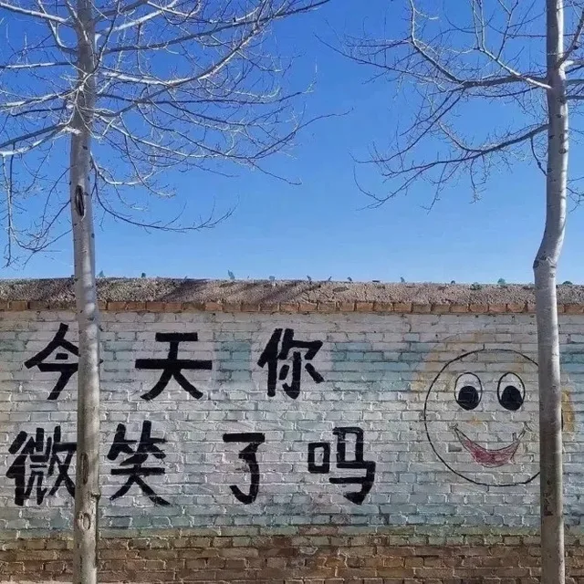 今天你微笑了吗(标语表情包)