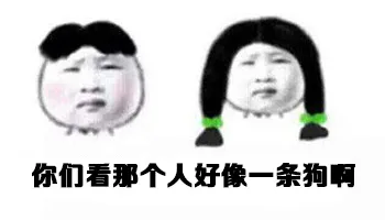 你们看那个人好像一条狗啊