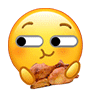 小黄脸吃东西表情包