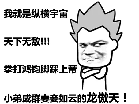 我就是纵横宇宙，天下无敌！！！拳打鸿钧脚踩上帝，小弟成群妻妾如云的龙傲天！